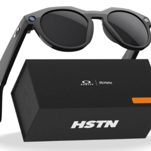 Oakley Meta HSTN, Black | Smart AI Glasses for Men, Women — Performance for Sports, Athletes — Camera, Audio, Video — 8 Hour Battery — 3K HD Resolution — Prizm™ Polarized Lenses